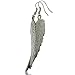 Vintage Inspired Silver Tone Angel Wing Earrings