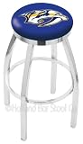 Nashville Predators 25 inch Chrome Swivel Bar Stool with Accent Ring