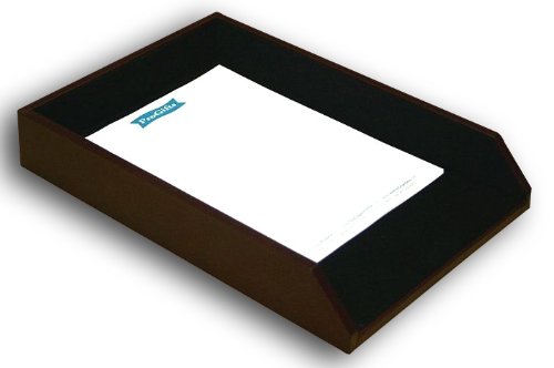 Dacasso Burgundy Leather Letter Tray, Legal Size