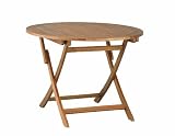 Kettler Advantage H0083-000 Edmonton Tisch &oslash; 107 x 72.5 cm, Akazie, ge&ouml;lt