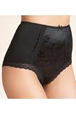 Jacquard Rose Design Lace Trim Full Briefs [T61-0745-S]