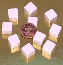 Dice, blank-pack of 10 x 16mm. diameter.00540