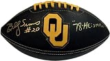 Billy Sims Oklahoma Sooners Autographed Black Logo Football with HT 78 Inscription