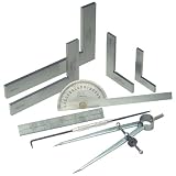 Best Price Machinists' Drafting Kit - Includes: Set of (4) steel squares: 2-3/8