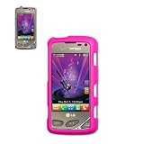 New Fashionable Perfect Fit Hard Protector Skin Cover Cell Phone Case for LG Chocolate touch VX8575 Verizon - Hot Pink