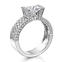 0, Choice of White or Yellow Princess <#DIAMOND0.FormatedLab#> Diamond Solitaire Engagement Ring (1 ct, E Color, SI1 Clarity, Cut)