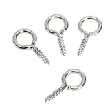 200個入り スクリューフックアイ　金属素材 シルバー 0#