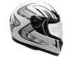 White Full Face Motorcycle Helmet Street Sport Biker (Small)