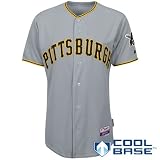 MLB Men's Pittsburgh Pirates Six Button Cool Base Authentic Road Jersey (Gray, 48/X-Large)