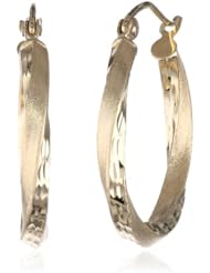 14k Yellow Gold 2.5mm Twisted Hoop Earrings