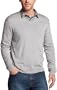 Calvin Klein Men's Long Sleeve Merino Driver V-Neck Sweater,Wonder Heather,Medium