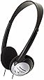 Panasonic On-Ear Stereo Headphones RP-HT21 (Black & Silver) Lightweight and Comfortable, Powerful Bass, Audiophile