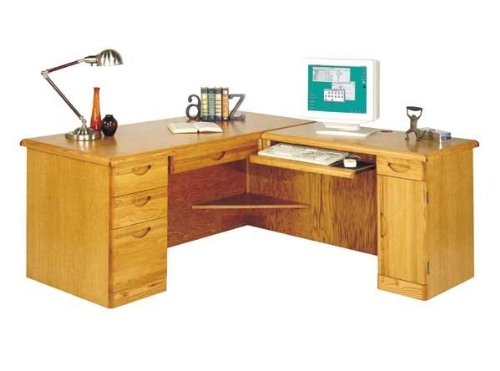 Waterfall LDesk Right Return Medium Oak
