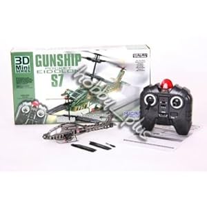 Mini Micro Gunship S7 Pocket Eidolon Indoor R/C Remote Control Apache AH-64 Army 3D Helicopter - 3 Channel Controller ---NEW! Mini Micro Gunship S7 Pocket Eidolon Indoor R/C Remote Control Apache AH-64 Army 3D Helicopter - 3 Channel Controller ---NEW!