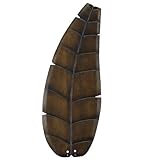 IMAGE OF B5300WA - Fanimation Blades 32In Oval Leaf Carved Wood Blade:Walnut - Set of 5 B5300WA