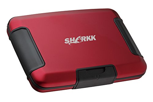 SHARKKÂ® Aluminum Wallet RFID Protected Aluma Wallet Rugged Water Resistant Card Holder (Red)