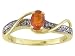 10KT .30CT FIRE OPAL AND .10CTW CHOCOLATE DIAMOND RING