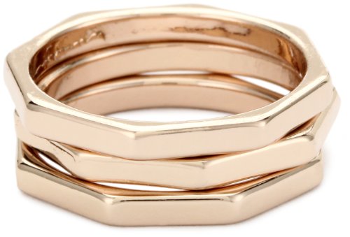 Jules Smith Prism 14k Rose Gold-Plated Stacked Rings, Size 7