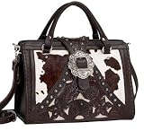 Large Prairie Rose Cowhide Doctor Bag American West Purse