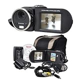 Mitsuba DV3000BLK 16MP (Interpolated) SD/SDHC Digital Camcorder w/8x Digital Zoom, 2.4″ LCD & Carry Case (Black)