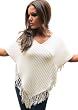 Handmade Organic Cotton Poncho - Natural Oats (Hand-crocheted Border, Medium/... Handmade Organic Cotton Poncho - Natural Oats (Hand-crocheted Border, Medium/...