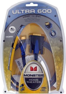 Monster Cable Ultra 600 HDMI to DVI Cable (4 feet)