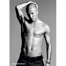 David Beckham (Shirt Off) Sports Poster Print - 24" X 36"