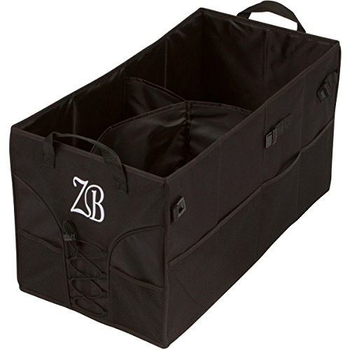 SUV Trunk Organizer Collapsible, Car Large Multipurpose Storage, 6 Outside Pockets, Velcro Non Slip Bottom, High Quality Folding Cargo Box, Home, Auto Storage, Premium Heavy Duty