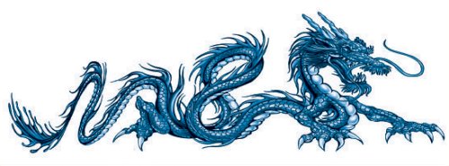 Lethal Threat Decals Blue Dragon Right LT00432