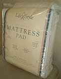 Carpenter King Size fully quilted fitted white mattress pad
