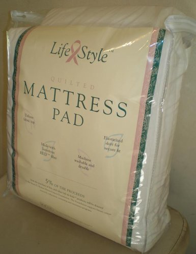 Carpenter King Size fully quilted fitted white mattress pad Carpenter