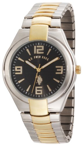 U.S. Polo Assn. Men's USC80016 Two-Tone Analogue Black Dial Expansion Watch