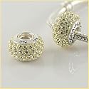 Yellow Swarovski Crystal Charm Bead - Genuine 925 Sterling Silver 4.5mm Screw Core - fits most European bracelets including Pandora, Biagi and Chamilia
