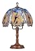 23.5h Glass Elephant Theme Dark Oak Base Touch Lamp