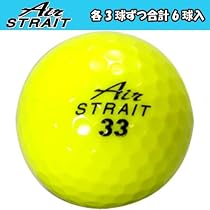 エアーストレート (Air STRAIT) カラーボール 6P 構造:高反発ツーピースボール カバー:ソフトサーリンカバー コア:高反発ソフトコア ディンプル:332ディンプル :台湾製 ASBA-7101