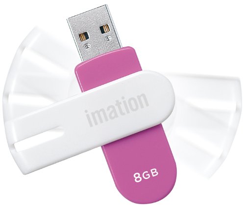安いイメーション USBメモリ 8GB 暗号化プロテクション・ソフト搭載 回転式キャップ NANO-f ピンク UFDNFE8GPK