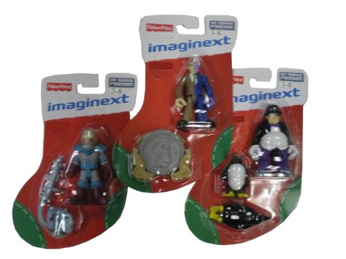  DC SuperFriends Imaginext Stocking Stuffer Villians 3 Pack - Two Face, The Penguin, Mr. Freeze