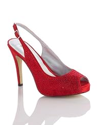 David's Bridal Rhinestone Covered Sling-Back by Coloriffics. Style Rave Bridal... by David's Bridal