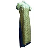 Ao Dai, Turquoise and Green, Design B
