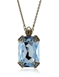 Sorrelli "Tropical" Large Emerald Cut Crystal Pendant Necklace
