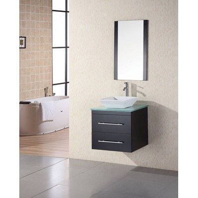 Elton 24 Single Sink Glass Countertop