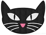 Retro Black Cat Throw Rug Bath Mat