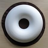 Dunlopillo Surgical Ring Cushion (Donut Cushion / Pillow) (Piles / Pile)with washable Brown poly cotton cover