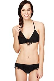 Limited Collection Halterneck Fringe Bikini Top