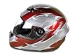 Typhoon Adult Full Face Helmet Silver Red (Small)