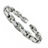 41Og0WOc8FL. SL160  Mens Stainless Steel Brushed Finished / High Polish Puffed Gucci Bracelet 9