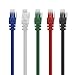 GearIT (10-Pack / 1 Foot) SLIM 28AWG Cat6 Patch Cable Cat 6 Ethernet Cable Snagless Tab - Slim Series, Black - 1ft