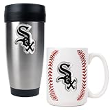 Chicago White Sox MLB Stainless Steel Travel Tumbler & Game ball Ceramic Mug Set - Primary Logo