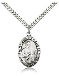 St. Jude Medal, Sterling Silver