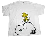 PEANUTS "SNOOPY + WOODSTOCK" OVERSIZED WHITE COTTON TEE